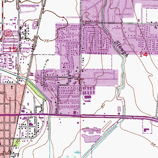 Topographic Map of Solid Rock Church of God, FL