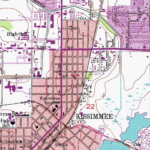 Topographic Map of The Council of Missionary Church in Christ, FL