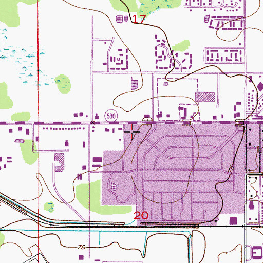 Topographic Map of Trinity Lutheran Church, FL