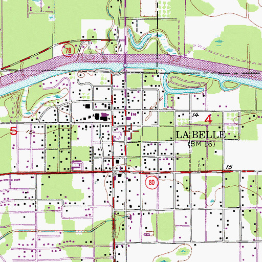 Topographic Map of Firehouse Cultural Center, FL
