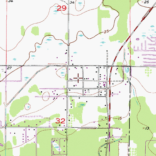 Topographic Map of Kellys Trailer Park Number 1, FL