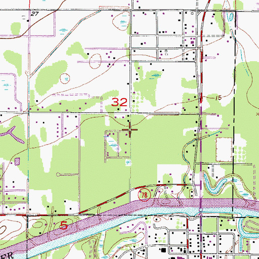 Topographic Map of Christ the King Lutheran Church, FL