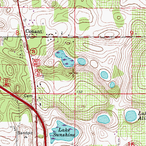 Topographic Map of International Links, FL