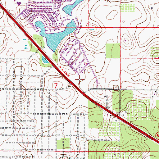 Topographic Map of La Plaza Grande Post Office, FL