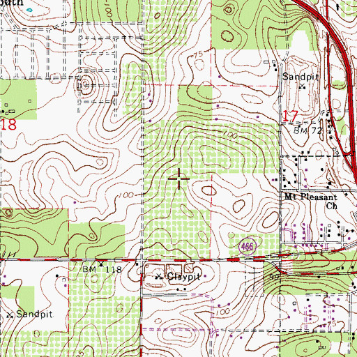 Topographic Map of Recreation Plantation Resort, FL