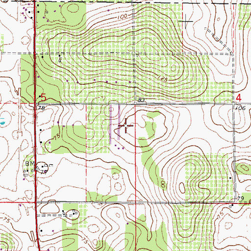 Topographic Map of Leisure Meadows Mobile Home Park, FL