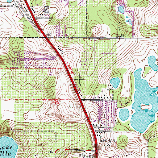 Topographic Map of Orange Blossom Court Mobile Home Park, FL