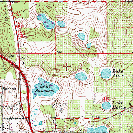 Topographic Map of Water Oak Country Club Estate Mobile Home Park, FL
