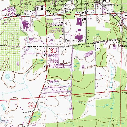 Topographic Map of Goldies Mobile Home Park, FL