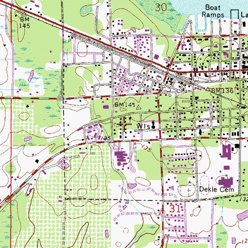 Topographic Map of Maines Devoe Mobile Home Park, FL