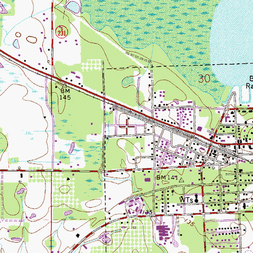 Topographic Map of Cypress Pointe Mobile Home Park, FL