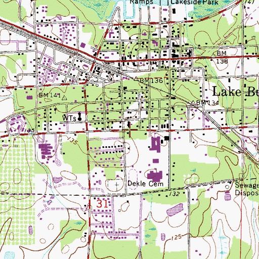 Topographic Map of Trinity Baptist Church, FL