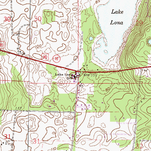 Topographic Map of Bedenbaugh Mobile Home Park, FL