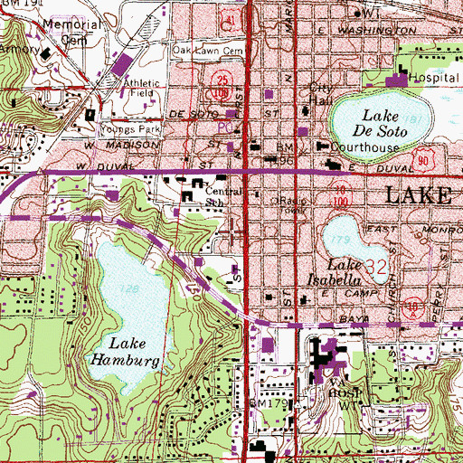Topographic Map of Hopeful Circle Village Mobile Home Park, FL