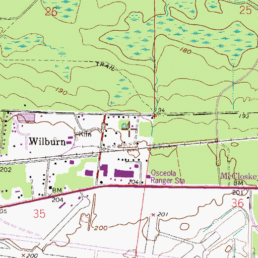 Topographic Map of Hudson Mobile Home Park, FL