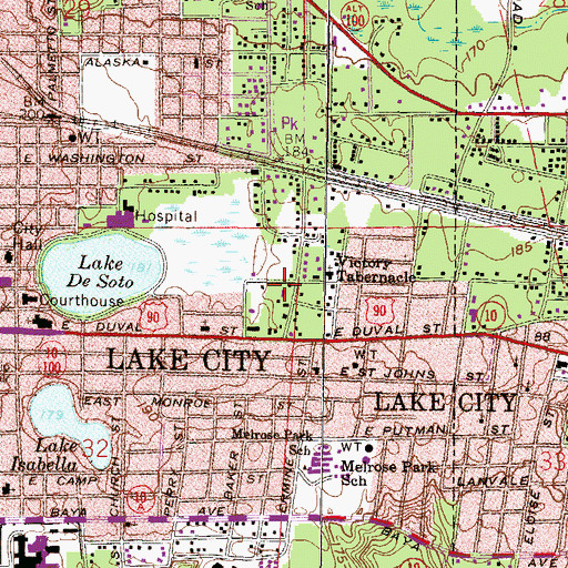 Topographic Map of Community Revival Center, FL