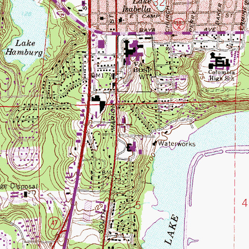 Topographic Map of First United Methodist Church, FL