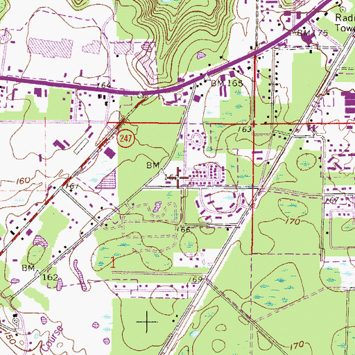 Topographic Map of Kingdom Hall of Jehovahs Witnesses, FL