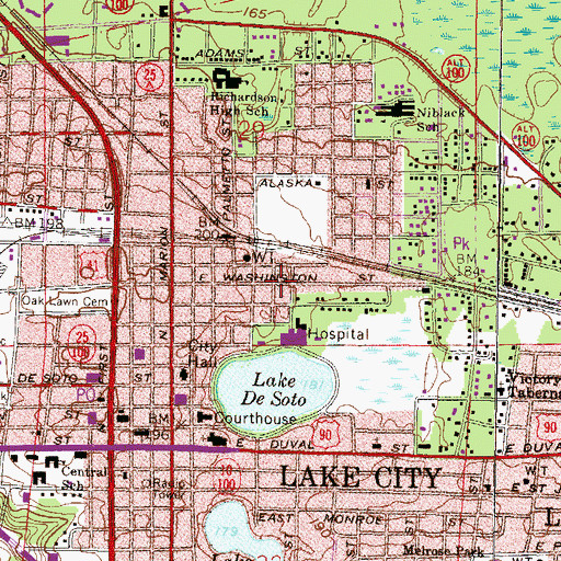 Topographic Map of Mount Pisgah African Methodist Episcopal Church, FL