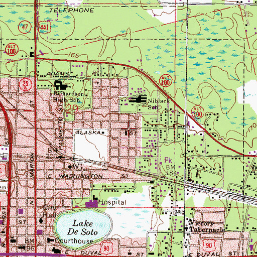 Topographic Map of New Bethel Missionary Baptist Church, FL