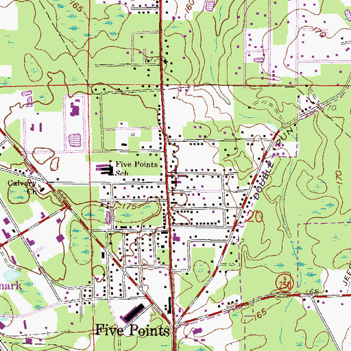 Topographic Map of Pine Grove Baptist Church, FL