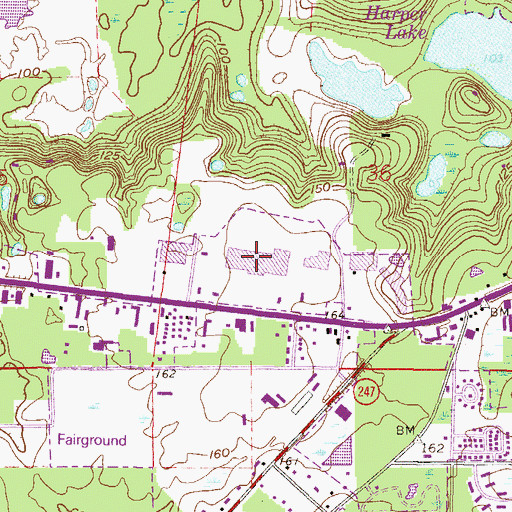 Topographic Map of Lake City Mall, FL