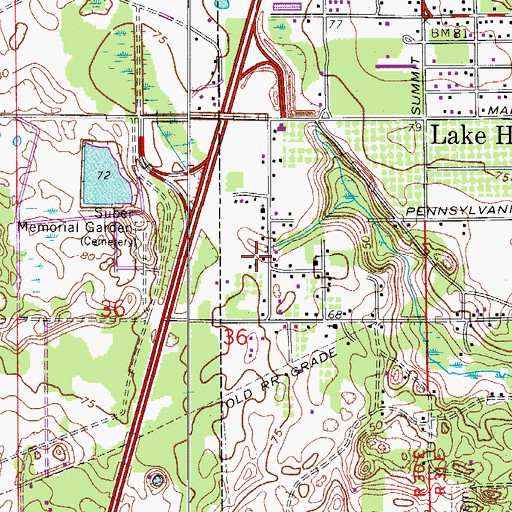 Topographic Map of Church of God in Christ, FL