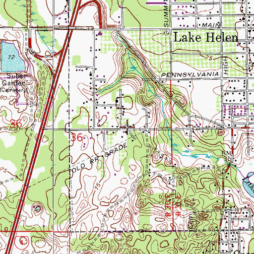 Topographic Map of Mount Olive African Methodist Episcopal Church, FL
