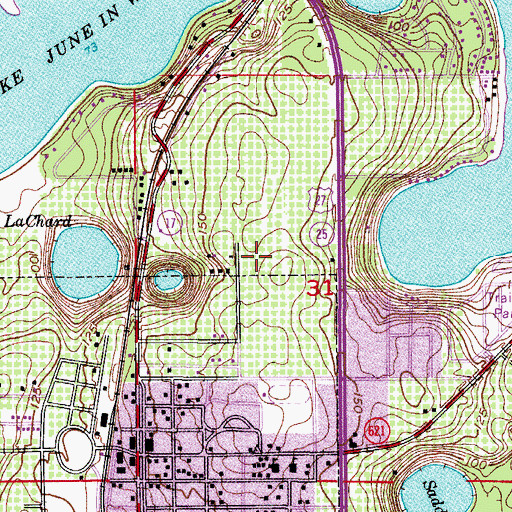 Topographic Map of Lake Placid Post Office, FL