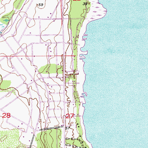 Topographic Map of Crawfords Trailer Park, FL