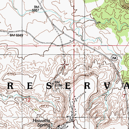 Topographic Map of Mahtson-pi, AZ