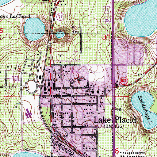 Topographic Map of Bethel Baptist Church, FL