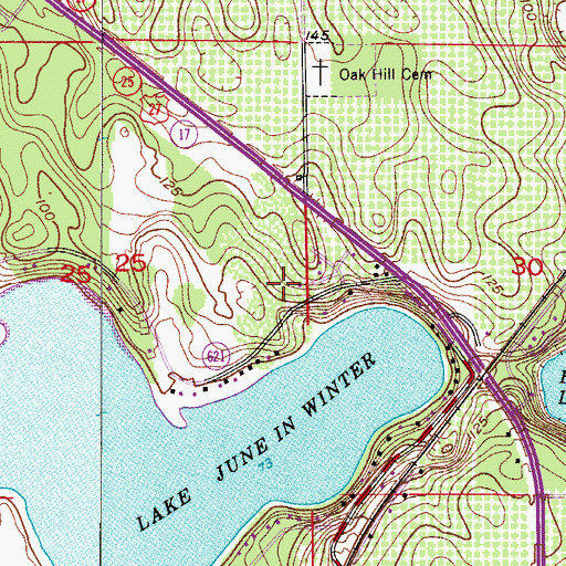 Topographic Map of Church of God of Placid Temple, FL