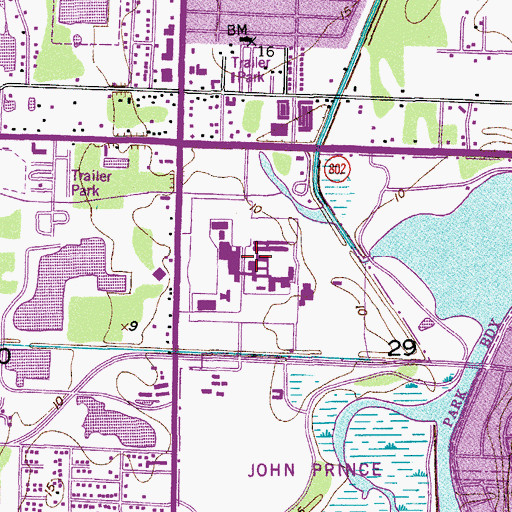 Topographic Map of Palm Beach Community College at Lake Worth Paul W Graham Continuing Education Building, FL
