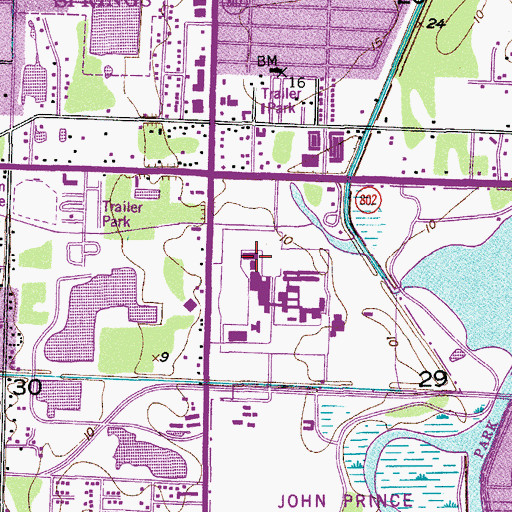 Topographic Map of Palm Beach Community College at Lake Worth Technical Laboratory, FL