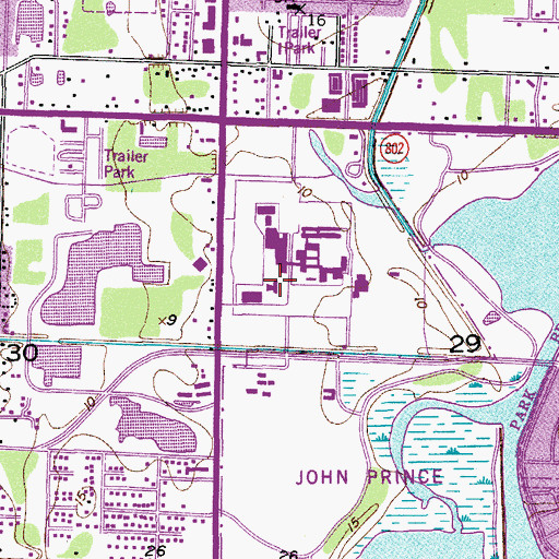 Topographic Map of Palm Beach Community College at Lake Worth Watson B Duncan III Theatre, FL