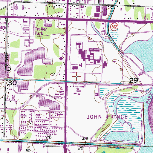 Topographic Map of Palm Beach Community College Heliport, FL