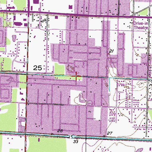 Topographic Map of Lake Worth West Community Center, FL