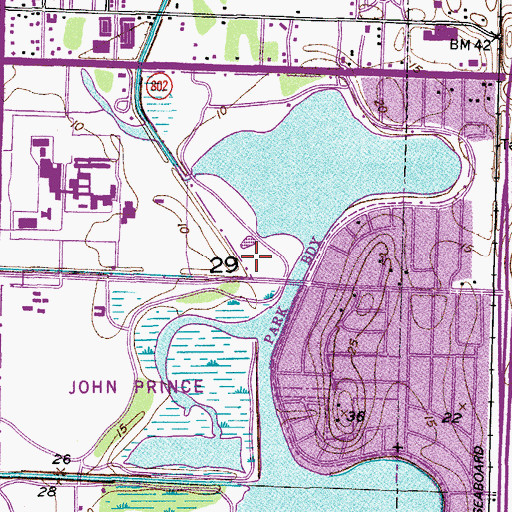 Topographic Map of Palm Beach County Campgrounds, FL