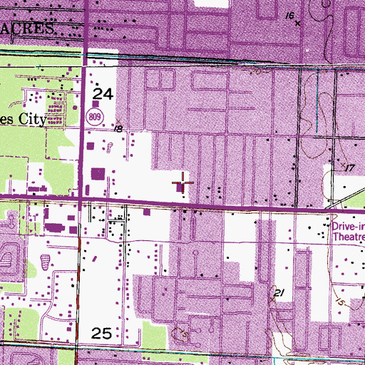 Topographic Map of Lake Worth Post Office, FL