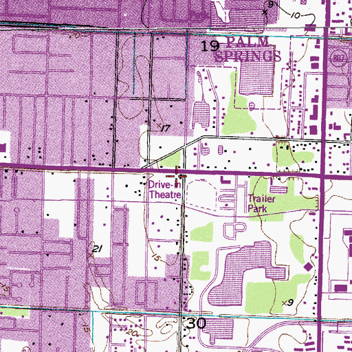 Topographic Map of Grasso Mobile Home Park, FL