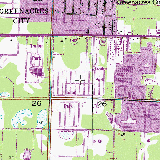 Topographic Map of Hometown Lake Worth Village, FL