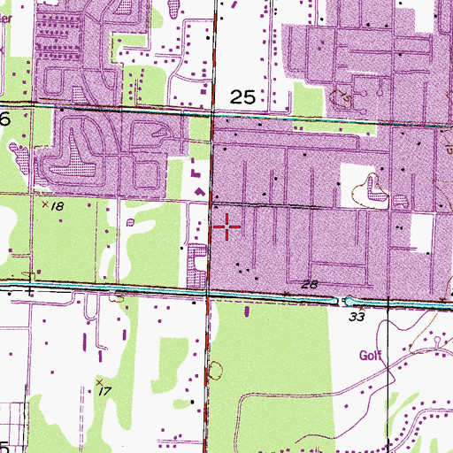 Topographic Map of Melaleuca Trailer Park, FL