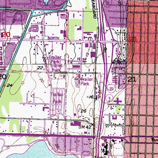 Topographic Map of Tropical Trailer Gardens, FL