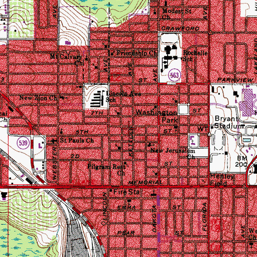 Topographic Map of Freedom in Christ Christian Community Center, FL