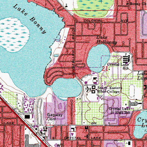 Topographic Map of Steelman Media Center, FL