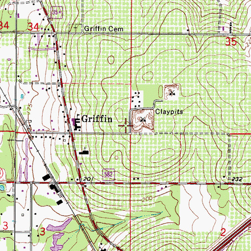 Topographic Map of Kings Ridge Golf Club, FL