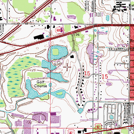 Topographic Map of Kingsway Country Club, FL