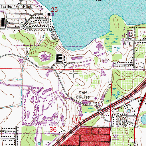 Topographic Map of La Cita Golf and Country Club, FL