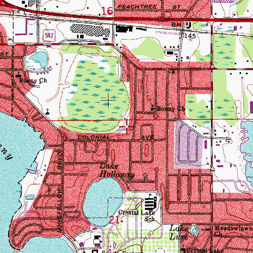Topographic Map of Arizona Mobile Home Park, FL